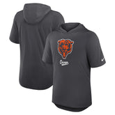 Nike Chicago Bears Tri-Blend Performance Hoodie T-Shirt Anthracite