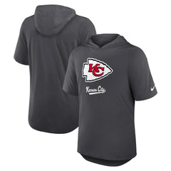 Nike Kansas City Chiefs Tri-Blend Performance Hoodie T-Shirt Anthracite