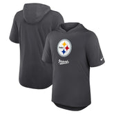 Nike Pittsburgh Steelers Tri-Blend Performance Hoodie T-Shirt Anthracite