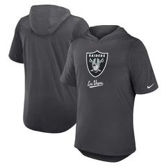 Nike Las Vegas Raiders Tri-Blend Performance Hoodie T-Shirt Anthracite