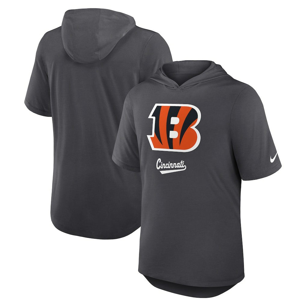 Nike Cincinnati Bengals Tri-Blend Performance Hoodie T-Shirt Anthracite