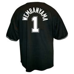 Victor Wembanyama San Antonio Spurs Profile Big & Tall Name & Number Button-Up Jersey Black