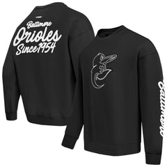 Baltimore Orioles Pro Standard Paint The City Dropped Shoulder Pullover Sweatshirt - Black - MLB Online