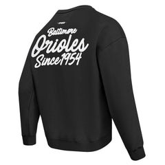 Baltimore Orioles Pro Standard Paint The City Dropped Shoulder Pullover Sweatshirt - Black - MLB Online