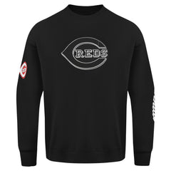 Cincinnati Reds Pro Standard Paint The City Dropped Shoulder Pullover Sweatshirt - Black - MLB Online