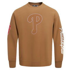 Philadelphia Phillies Pro Standard Paint The City Dropped Shoulder Pullover Sweatshirt - Brown - MLB Online