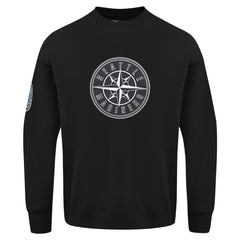 Seattle Mariners Pro Standard Paint The City Dropped Shoulder Pullover Sweatshirt - Black - MLB on Sale