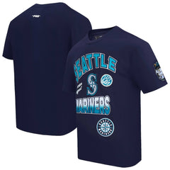 Seattle Mariners Pro Standard Turn It Up Dropped Shoulder T-Shirt - Navy - MLB Sale