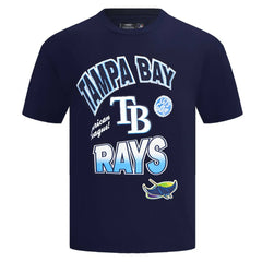 Tampa Bay Rays Pro Standard Turn It Up Dropped Shoulder T-Shirt - Navy - MLB on Sale