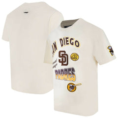 San Diego Padres Pro Standard Turn It Up Dropped Shoulder T-Shirt - Cream - MLB on Sale