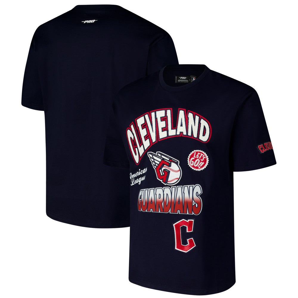 Cleveland Guardians Pro Standard Turn It Up Dropped Shoulder T-Shirt - Navy - MLB on Sale