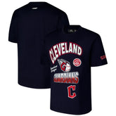 Cleveland Guardians Pro Standard Turn It Up Dropped Shoulder T-Shirt - Navy - MLB on Sale