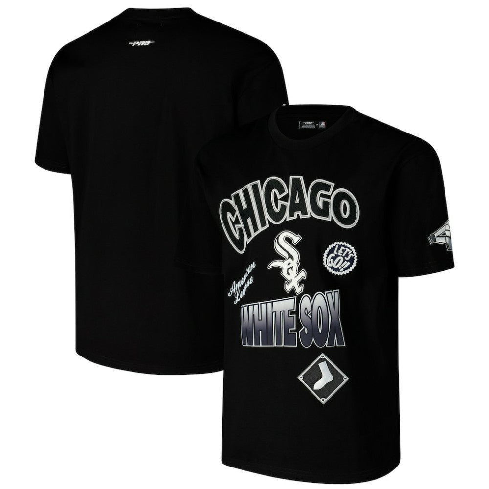 Chicago White Sox Pro Standard Turn It Up Dropped Shoulder T-Shirt - Black - MLB Discount