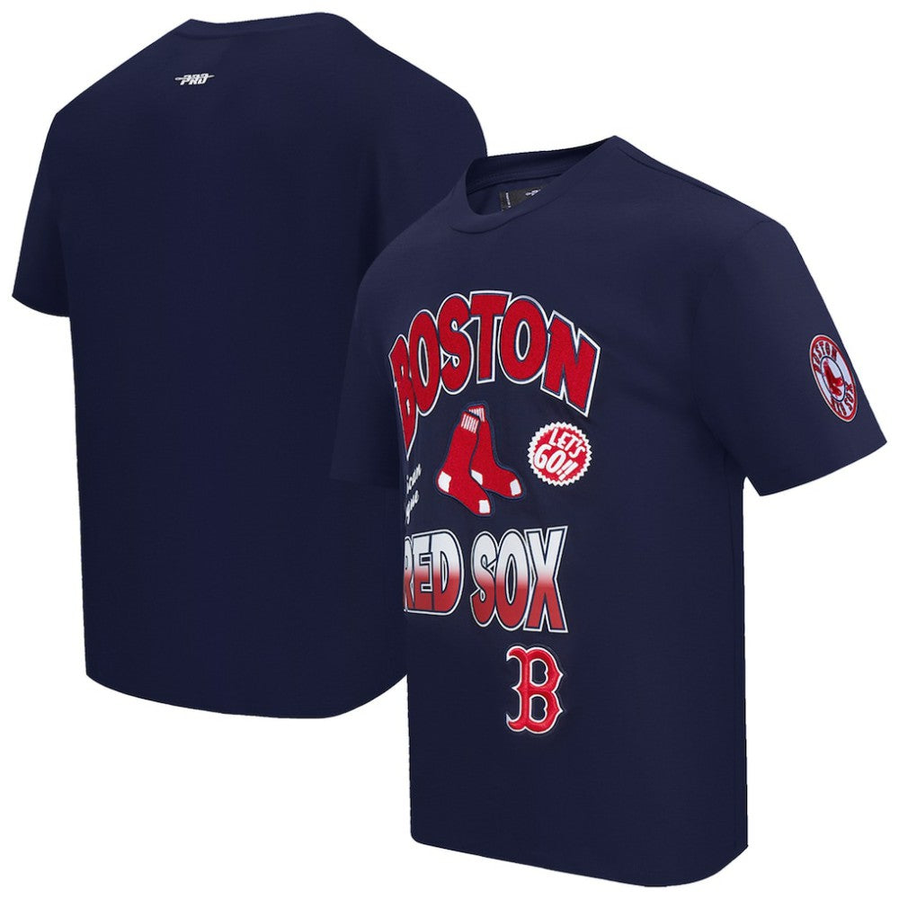 Boston Red Sox Pro Standard Turn It Up Dropped Shoulder T-Shirt - Navy - MLB on Sale