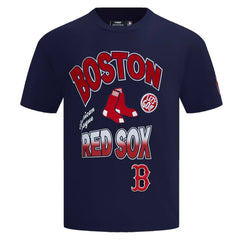 Boston Red Sox Pro Standard Turn It Up Dropped Shoulder T-Shirt - Navy - MLB on Sale