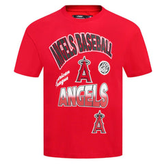 Los Angeles Angels Pro Standard Turn It Up Dropped Shoulder T-Shirt - Red - MLB Discount