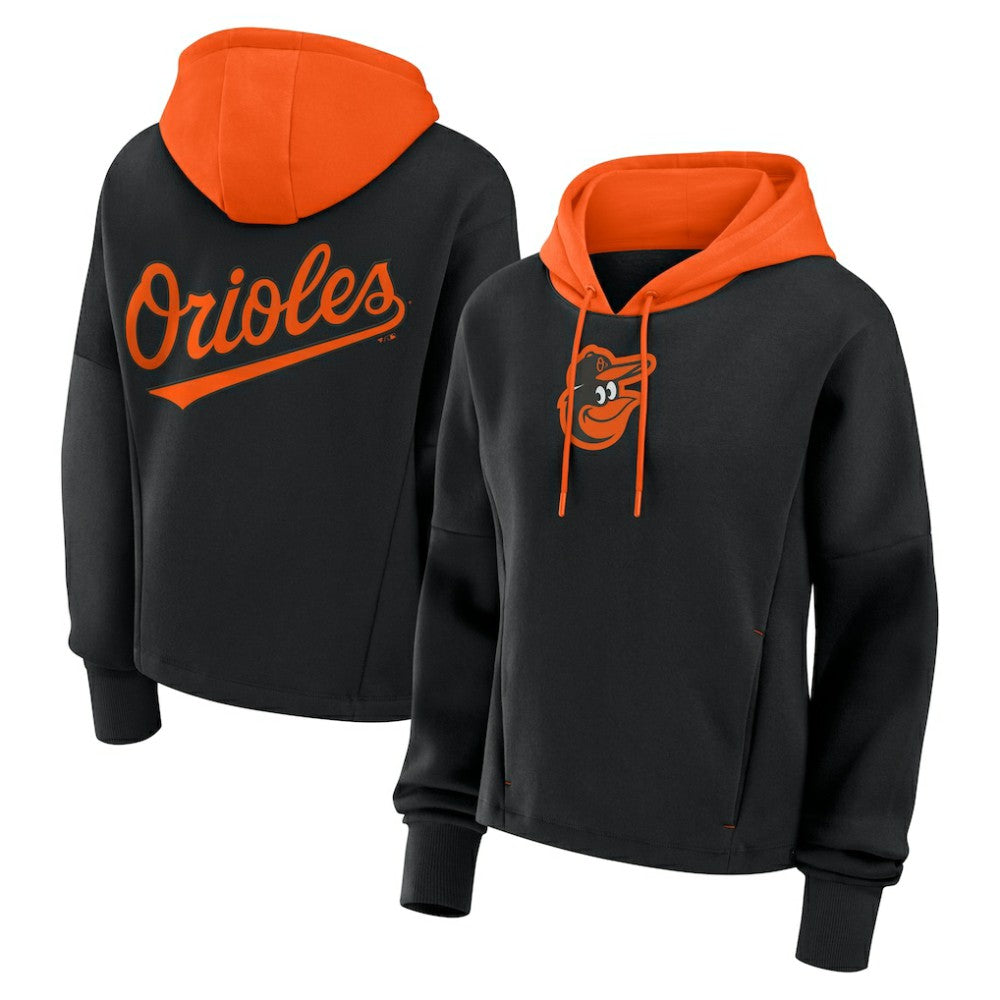Baltimore Orioles Fanatics Women's Oversized Legacy Favorite Spectator Pullover Hoodie - Black - Fanatics Sale
