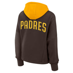 San Diego Padres Fanatics Women's Oversized Legacy Favorite Spectator Pullover Hoodie - Brown - Fanatics on Sale