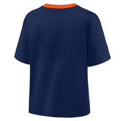 Houston Astros Fanatics Oversized Race To Win V-Neck T-Shirt - Navy/Graphite - Fanatics Lifestyle