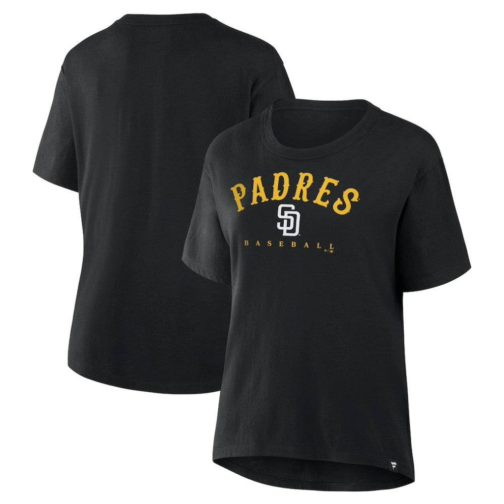 San Diego Padres Fanatics Women's Home Run Legacy T-Shirt - Black - Fanatics Sale