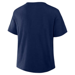 Atlanta Braves Fanatics Women's Fan Fave Stadium Slub Boxy T-Shirt - Navy - Fanatics Online