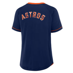 Houston Astros Fanatics Women's League Diva Star Raglan V-Neck T-Shirt - Navy - Fanatics on Sale