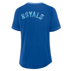 Kansas City Royals Fanatics Women's League Diva Star Raglan V-Neck T-Shirt - Royal - Fanatics Online