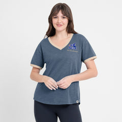 Chicago White Sox Fanatics Women's Binge Worthy Stadium Slub V-Neck T-Shirt - Navy - Fanatics on Sale