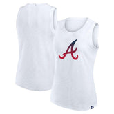 Atlanta Braves Fanatics Women's Activate Slub Tank Top - White - Fanatics on Sale