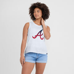 Atlanta Braves Fanatics Women's Activate Slub Tank Top - White - Fanatics on Sale