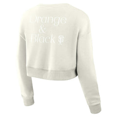 San Francisco Giants Fanatics Women's Studio Cropped Pullover Sweatshirt - Cream - Fanatics Online