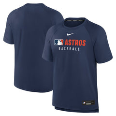 Houston Astros Nike Authentic Collection Pregame Raglan Dri-FIT T-Shirt - Navy - Nike Sale