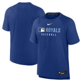 Kansas City Royals Nike Authentic Collection Pregame Raglan Dri-FIT T-Shirt - Royal - Nike Discount