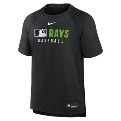 Tampa Bay Rays Nike Authentic Collection Pregame Raglan Dri-FIT T-Shirt - Black - Nike Discount