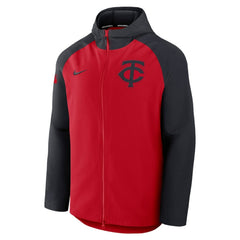 Minnesota Twins Nike Authentic Collection Raglan Performance Full-Zip Jacket - Red/Navy - Nike on Sale