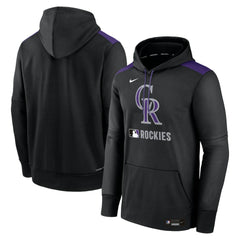 Colorado Rockies Nike Authentic Collection Performance Pullover Hoodie - Black - Nike Online