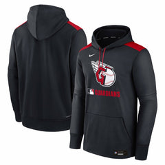 Cleveland Guardians Nike Authentic Collection Performance Pullover Hoodie - Navy - Nike Online
