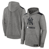 New York Yankees Nike Authentic Collection Performance Pullover Hoodie - Heather Charcoal - Nike Lifestyle
