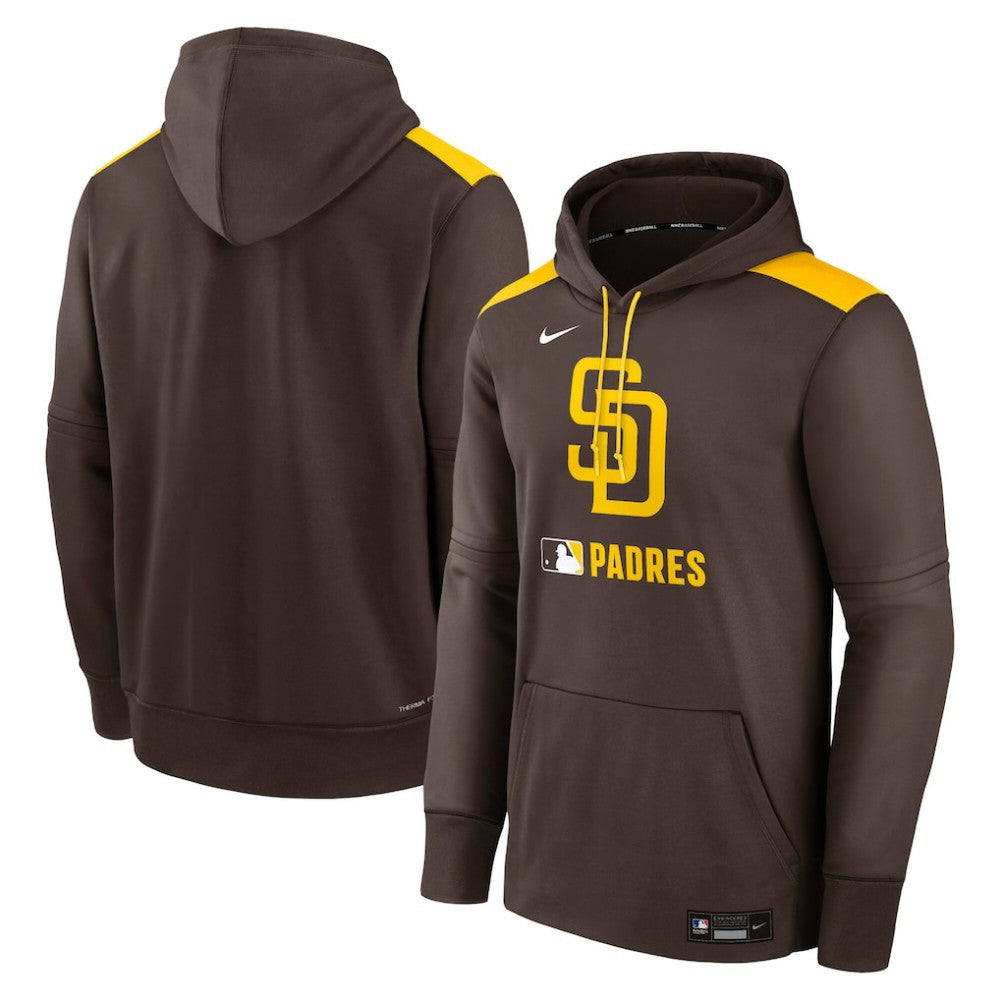 San Diego Padres Nike Authentic Collection Performance Pullover Hoodie - Brown - Nike Online