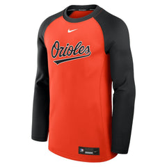 Baltimore Orioles Nike Authentic Collection Game Time Raglan Dri-FIT Long Sleeve T-Shirt - Orange/Black - Nike on Sale