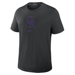 Colorado Rockies Nike Authentic Collection Early Work Tri-Blend Dri-FIT T-Shirt - Black - Nike Sale