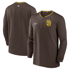 San Diego Padres Nike Authentic Collection Performance Half-Zip Top - Brown - Nike Online
