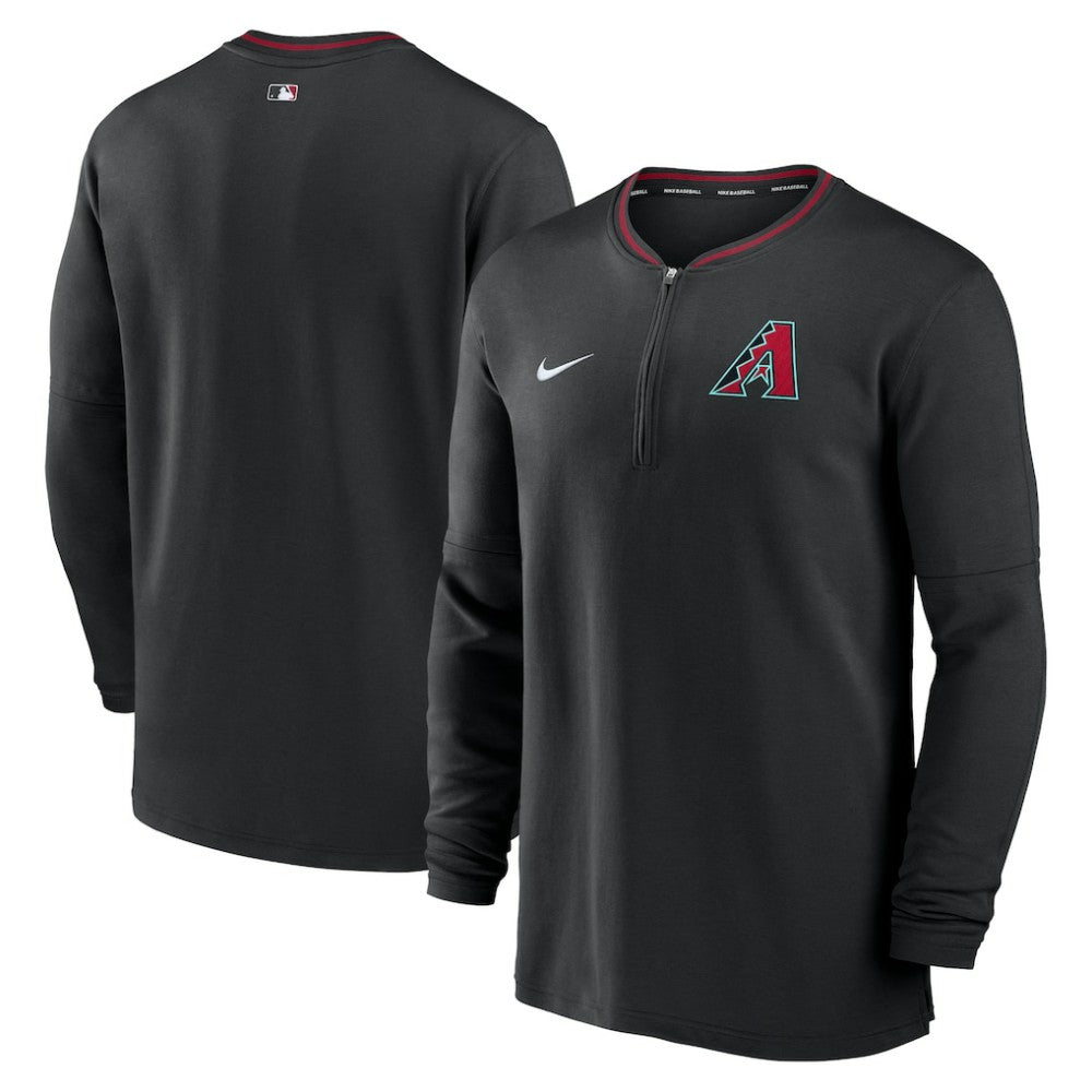 Arizona Diamondbacks Nike Authentic Collection Performance Half-Zip Top - Black - Nike Discount