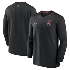 Arizona Diamondbacks Nike Authentic Collection Performance Half-Zip Top - Black - Nike Discount
