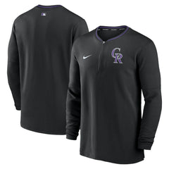 Colorado Rockies Nike Authentic Collection Performance Half-Zip Top - Black - Nike Sale