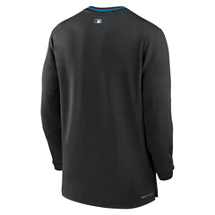 Miami Marlins Nike Authentic Collection Performance Half-Zip Top - Black - Nike Lifestyle