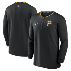 Pittsburgh Pirates Nike Authentic Collection Performance Half-Zip Top - Black - Nike Lifestyle