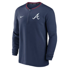 Atlanta Braves Nike Authentic Collection Performance Half-Zip Top - Navy - Nike on Sale