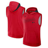 Washington Nationals Nike Authentic Collection Dri-FIT Sleeveless Hoodie - Red - Nike Sale