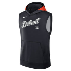 Detroit Tigers Nike Authentic Collection Dri-FIT Sleeveless Hoodie - Navy - Nike Online